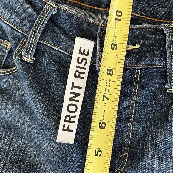 Faded Glory Women's Cropped Jeans Size 10 Straight Leg Mid Rise Stretch Blue - Picture 8 of 9